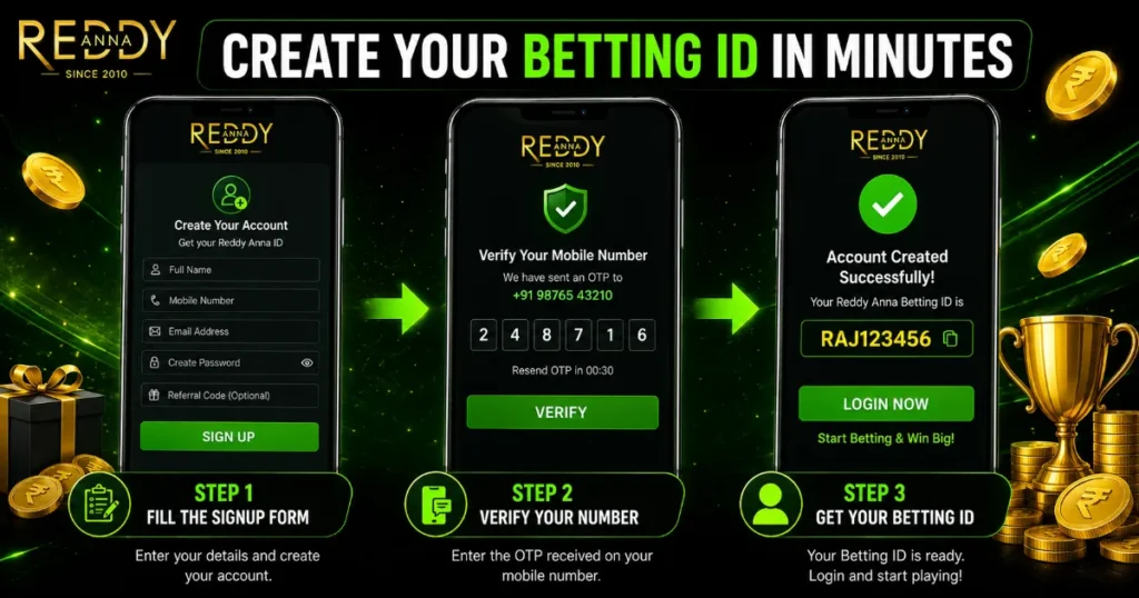 Reddy Anna Online Book ID registration and signup process